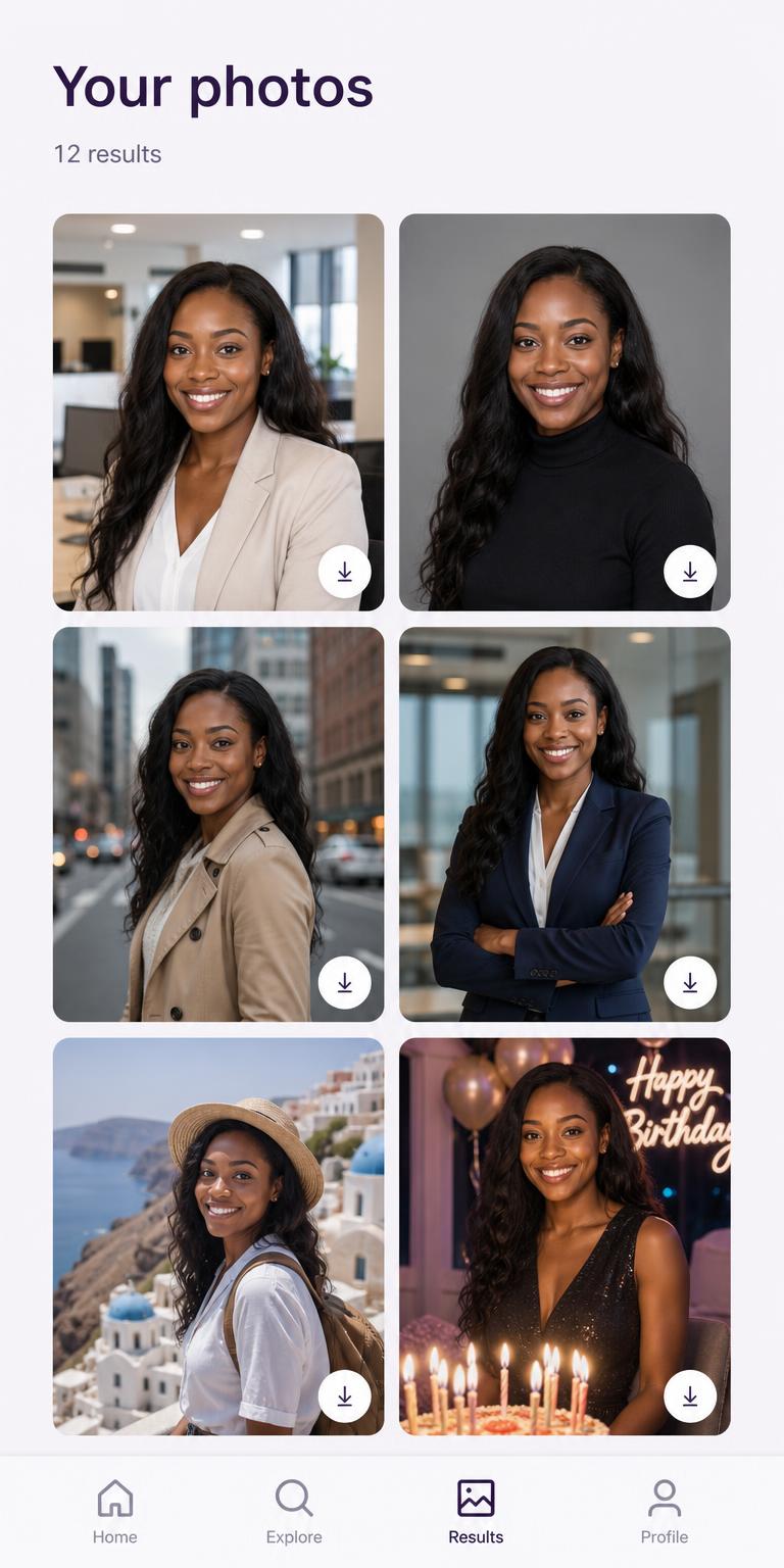 A gallery of finished Snapa photos